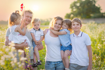 Large family with children