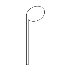 musical note icon over white background vector illustration