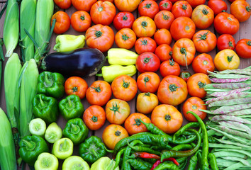 fresh farm picked vegetables isolated on white background