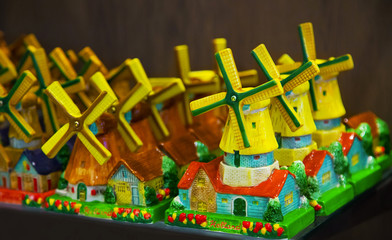 Traditional Dutch souvenirs for tourists.