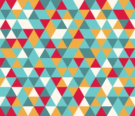 Gordijnen kleurrijk driehoeks naadloos patroon als achtergrond © santiago silver