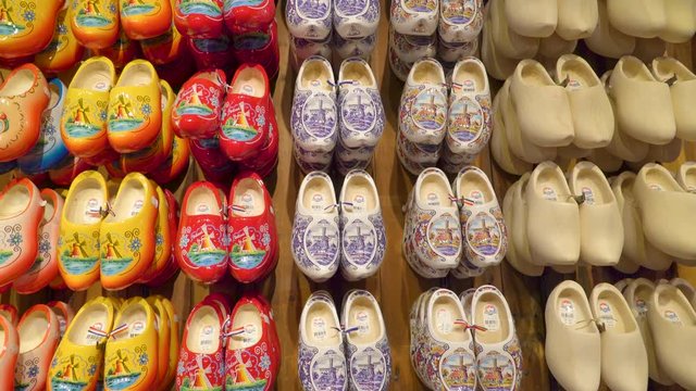 2047_Different_colors_and_design_of_wooden_shoes.mov