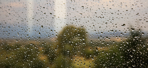 Car windscreen with rain drops background