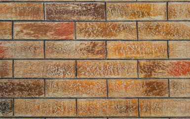 Wall from bricks 