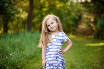Fototapeta premium Cute little girl outdoor