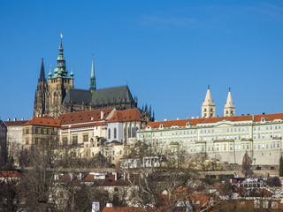 Fototapeta premium Prague Castle and St. Vitus Cathedral, Czech Republic