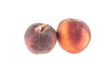 Peach on a white background