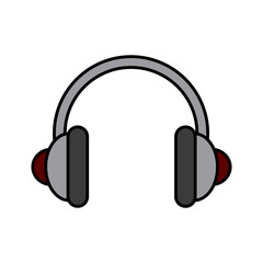 headphone audio volume support equipment vector illustration