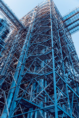 Modern silos for storing grain harvest. Agriculture.