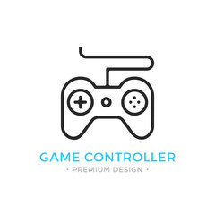 Game controller icon. Outline gamepad logo. Modern vector thin line icon