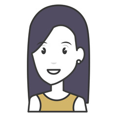beautiful woman avatar character vector illustration design