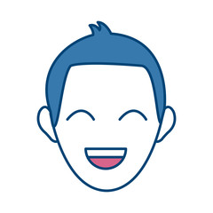 man face character people laugh image vector illustration