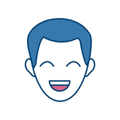 man face character people laugh image vector illustration