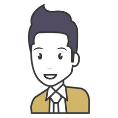 elegant businessman avatar character vector illustration design