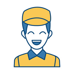 male avatar profile picture employee work vector illustration