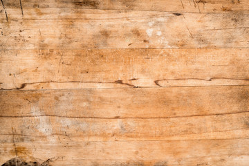 Old, scratched wooden board for background, wood texture