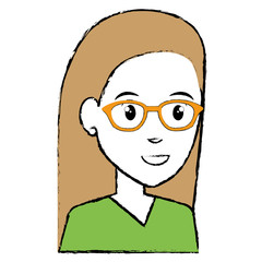 beautiful woman avatar character vector illustration design