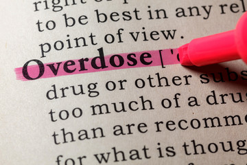 definition of overdose - obrazy, fototapety, plakaty