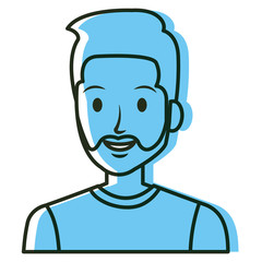 young man avatar character vector illustration design