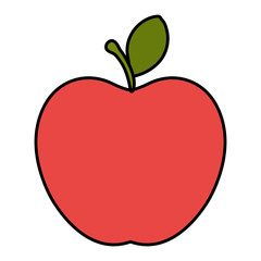 apple fresh fruit icon vector illustration design