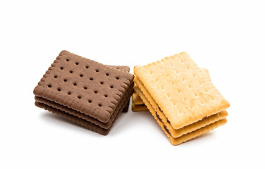 Biscuits double snack isolated