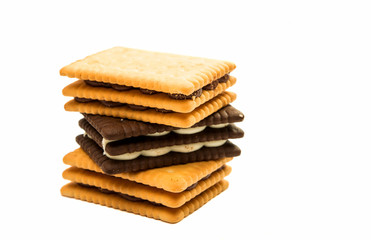 Biscuits double snack isolated