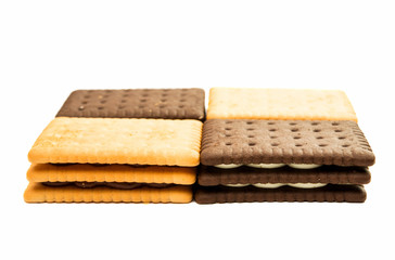 Biscuits double snack isolated