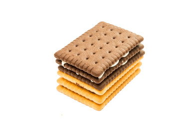 Biscuits double snack isolated