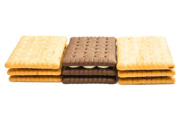 Biscuits double snack isolated