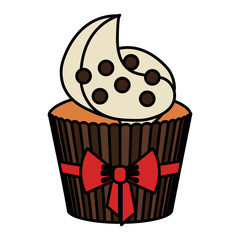 delicious cupcake bakery icon vector illustration design