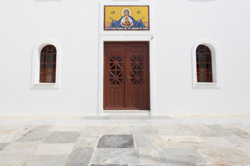 Entrance to a Greek Orthodox Church 
