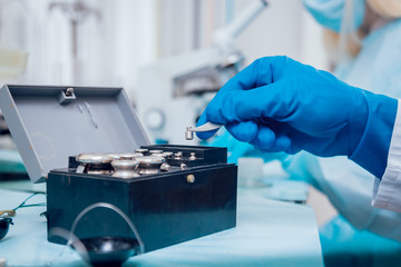 Science technician at work in the laboratory.