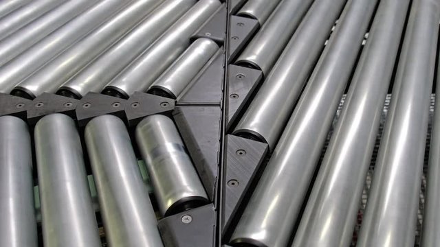 A combination of roller conveyors