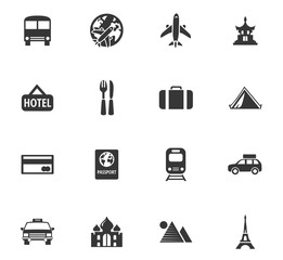 Travel icons set