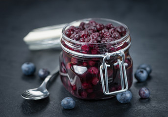 Portion of Preserved Blueberries