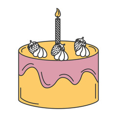 delicious cake bakery icon vector illustration design