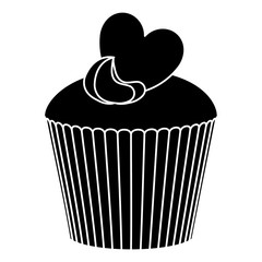 delicious cupcake bakery icon vector illustration design