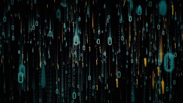 Bin&auml;rer Zahlen Code eines Hackers im Internet