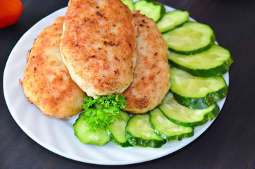 patties of fish pike