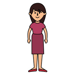 beautiful woman avatar character vector illustration design