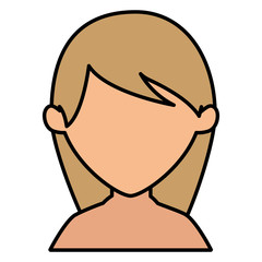 beautiful woman shirtless avatar character vector illustration design