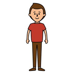 young man avatar character vector illustration design