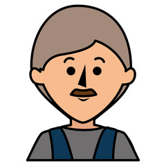 young man avatar character vector illustration design