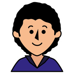 young man avatar character vector illustration design
