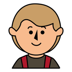 cute boy avatar character vector illustration design