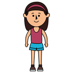 beautiful woman avatar character vector illustration design