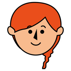 beautiful woman head avatar character vector illustration design