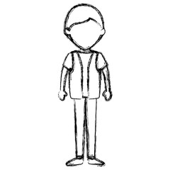 young man avatar character vector illustration design