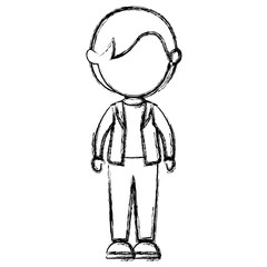 young man avatar character vector illustration design