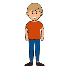 young man avatar character vector illustration design